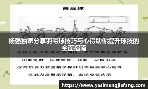 杨强独家分享羽毛球技巧与心得助你提升球技的全面指南